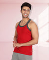 T.T. Men Titanic Pure Cotton Red Gym Vest