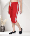 T.T. Women Solid Cotton Capri Red