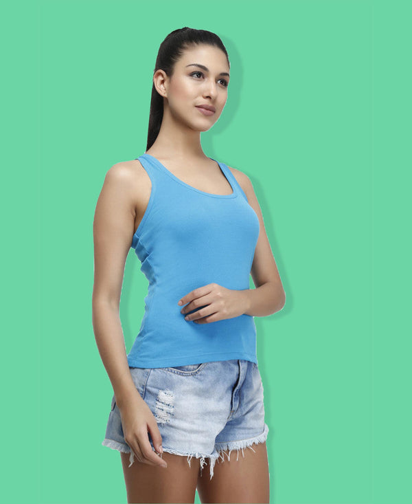 T.T. Women Blue Racerback Vest