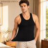 T.T. Mens Black Derby Vest (Pack Of 2)