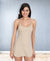 T.T. Women Pack Of 2 Solid Beige Scoop-Neck Long Slips