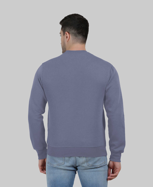 Hiflyers Men|Regular Fit|Chest Printed Cotton Fleece|Soft Stylish Casual Winter Wear Sweatshirt|Steel Grey-P18