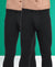 T.T. Men Regular Fit Cotton Rich With Elastomeric Finish Thermal Trouser Pack Of 2-Black