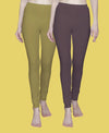 T.T. Women Solid Chudidar Cotton Lycra Cool Leggings -Beige - Coffee( Free Size)