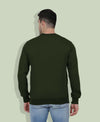 Hiflyers Men|Regular Fit|Chest Printed Cotton Fleece|Soft Stylish Casual Winter Wear Sweatshirt|Olive-P13