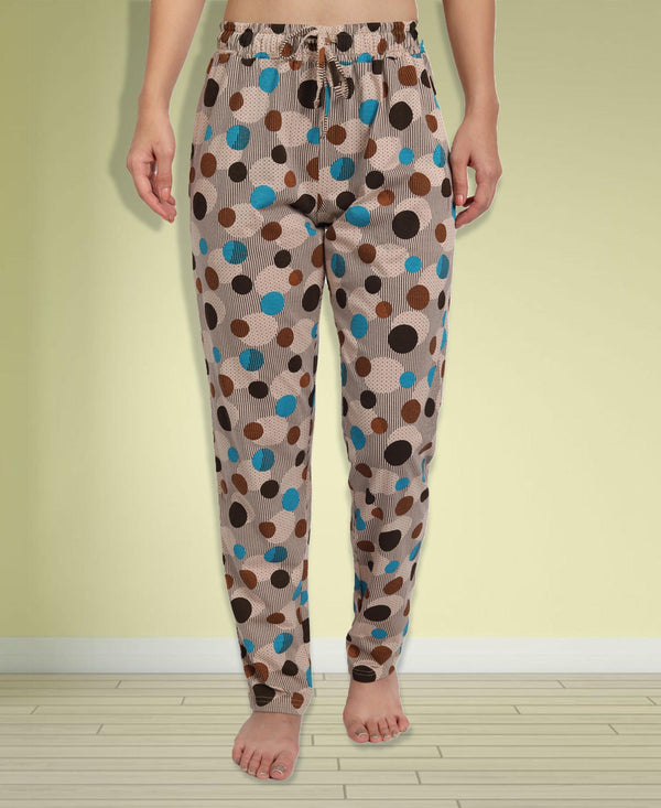 HiFlyers Women Comfort Fit Polka Dot Print Cotton Pyjama