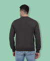 Hiflyers Men|Regular Fit|Chest Printed Cotton Fleece|Soft Stylish Casual Winter Wear Sweatshirt|Charcoal-P6