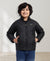 HiFlyers Boys Regular Fit | Polyster |Fluffy Full Sleeves |Quilted Insulation|High Neck Stand Collar|Zipper Jacket -Black