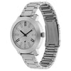 Quartz Analog Silver Dial Stainless Steel Strap Watch for Guys