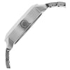 Quartz Analog Silver Dial Stainless Steel Strap Watch for Guys