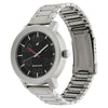 Quartz Analog Black Dial Stainless Steel Strap Watch for Guys