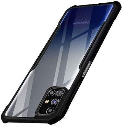 Mobielectro Camera Bump Protection | Slim Stylish 360 Protection Design |Crystal Clear | Shockproof Eagle Back Cover for Samsung M51 - Black