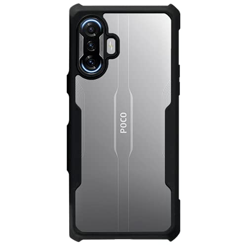 Mobielectro Camera Bump Protection | Slim Stylish 360 Protection Design |Crystal Clear | Shockproof Eagle Back Cover for Mi POCO F3 GT - Black