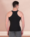 T.T. Men DesignerGym Vest Pack Of 3 Black-Red -Blue-Grey -Brown-Black