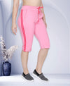 T.T. Women Solid Cotton Capri Pink