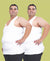 T.T. Men'S Plus Size White Vest Pack Of 2