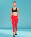 HiFlyers Women Ankle Length Leggings Red