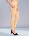 HiFlyers Women Beige Ankle Length Leggings/Yoga Pant
