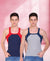 T.T. Men DesignerGym Vest Pack Of 2 Grey-Blue-Blue-Red