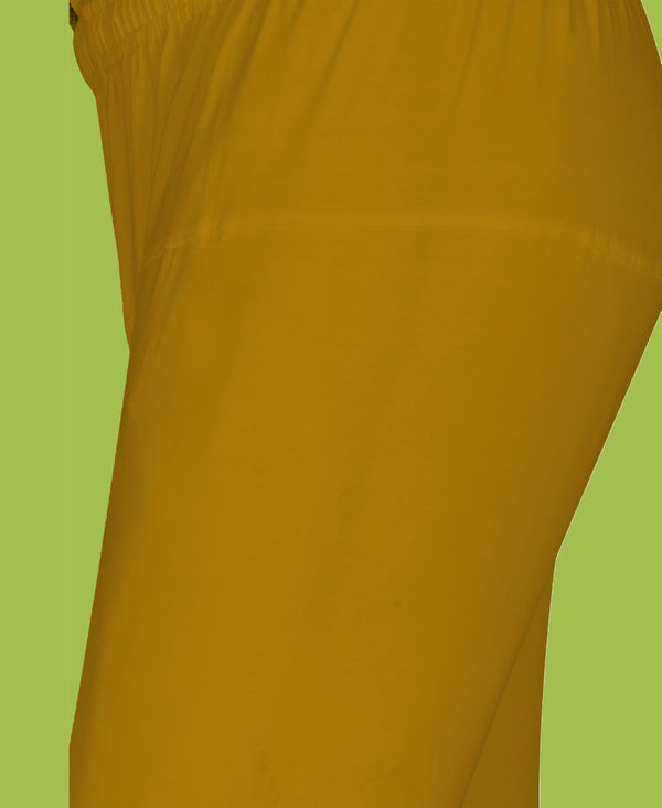T.T. Women Solid Chudidar Cotton Lycra Cool Leggings -Saffron
