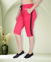 T.T. Women Solid Cotton Capri Fuschia