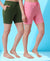 T.T. Women Regular Fit Poly Jersey Solid Short Pack Of 2-Olive-Pink