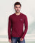 HiFlyers Men Round Neck Full Sleeve Solid Maroon T-Shirt