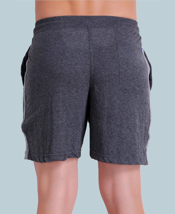 T.T. Men Solid Cotton Shorts Pack Of 3 Anthra-Black-Air