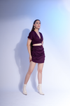 Violet ikat print co ord set