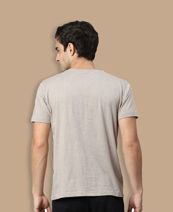 T.T. Men’S Organic Cotton T-Shirt|Melange Slim Fit Tees For Men | Round Neck|Regular Fit|Anti-Bacterial & Lightweight | Ideal For Gym/Sports Activities|Brown