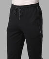 T.T. Men|Cotton Trackpant With Zipper Pocket|Regular Fit|Elastic Waist With Drawstring, Ultra Soft Stretch Fabric – Gym, Sports & Casual Wear With Side Piping||Black