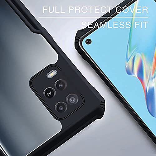 Mobielectro Camera Bump Protection | Slim Stylish 360 Protection Design |Crystal Clear | Shockproof Eagle Back Cover for Oppo A54 4G - Black