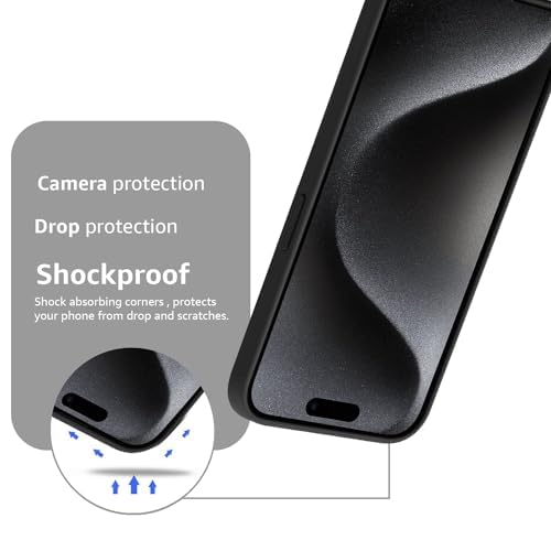 Mobielectro Waterkproof Soft Silicone Ultra Slim O.G Case for iPhone 15 pro - Black