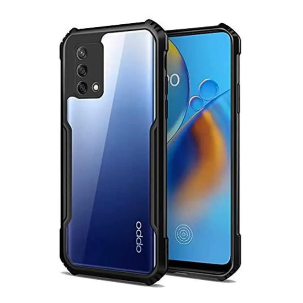 Mobielectro Camera Bump Protection | Slim Stylish 360 Protection Design |Crystal Clear | Shockproof Eagle Back Cover for Oppo A74 4G - Black