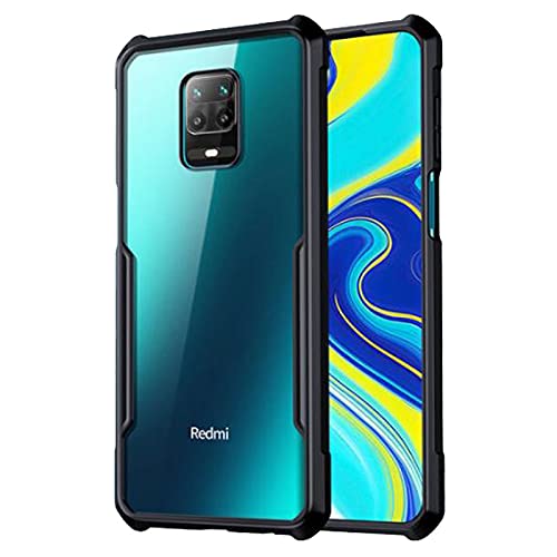 Mobielectro Camera Bump Protection | Slim Stylish 360 Protection Design |Crystal Clear | Shockproof Eagle Back Cover for RedMi Note 9 Pro|POCO M2 Pro|RedMi Note 9S|RedMi Note 9 Pro Max - Black