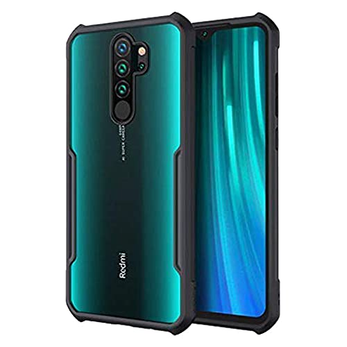 Mobielectro Camera Bump Protection | Slim Stylish 360 Protection Design |Crystal Clear | Shockproof Eagle Back Cover for RedMi Note 8 Pro - Black