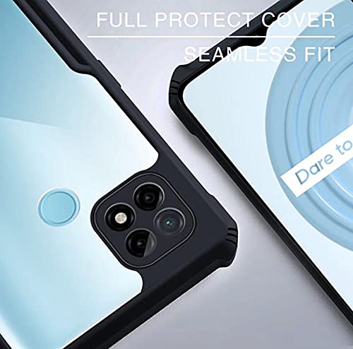 Mobielectro Camera Bump Protection | Slim Stylish 360 Protection Design |Crystal Clear | Shockproof Eagle Back Cover for Realme C21 - Black
