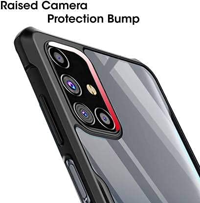 Mobielectro Camera Bump Protection | Slim Stylish 360 Protection Design |Crystal Clear | Shockproof Eagle Back Cover for Samsung M51 - Black