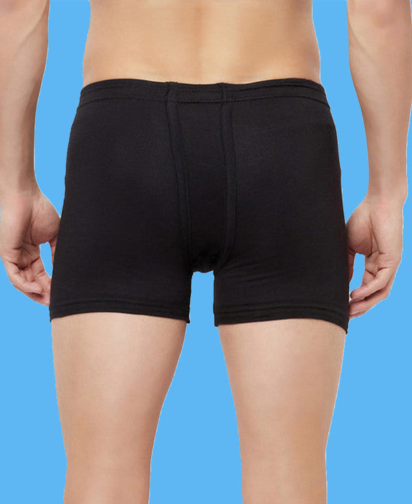 T.T. Mens Jazz Fine Long Inner Elastic TrunkPack Of 2 Skin-Black