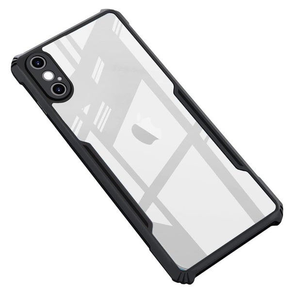 Mobielectro Camera Bump Protection | Slim Stylish 360 Protection Design |Crystal Clear | Shockproof Eagle Back Cover for iPhone XS Max- Black
