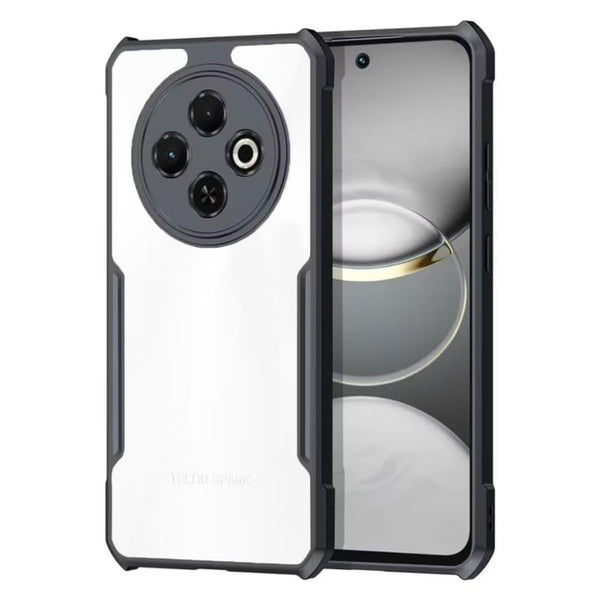 Mobielectro Camera Bump Protection | Slim Stylish 360 Protection Design |Crystal Clear | Shockproof Eagle Back Cover for Tecno Spark 30 4G - Black