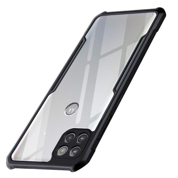 Mobielectro Camera Bump Protection | Slim Stylish 360 Protection Design |Crystal Clear | Shockproof Eagle Back Cover for Moto G10 - Black