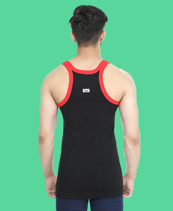 T.T. Men Derby Black Vest (Pack Of 5)