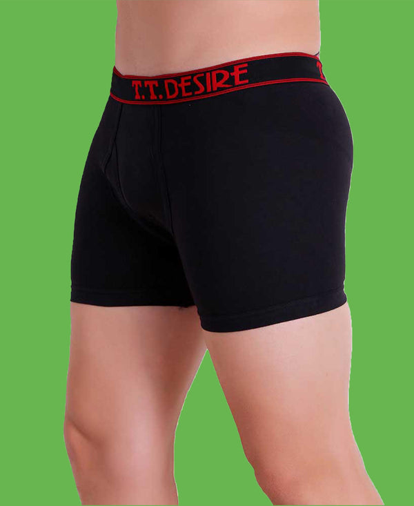 T.T. Men Desire Fine Long Trunk Pack Of 2 (Black - Maroon)