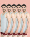 T.T. Men Derby Grey Vest (Pack Of 5)