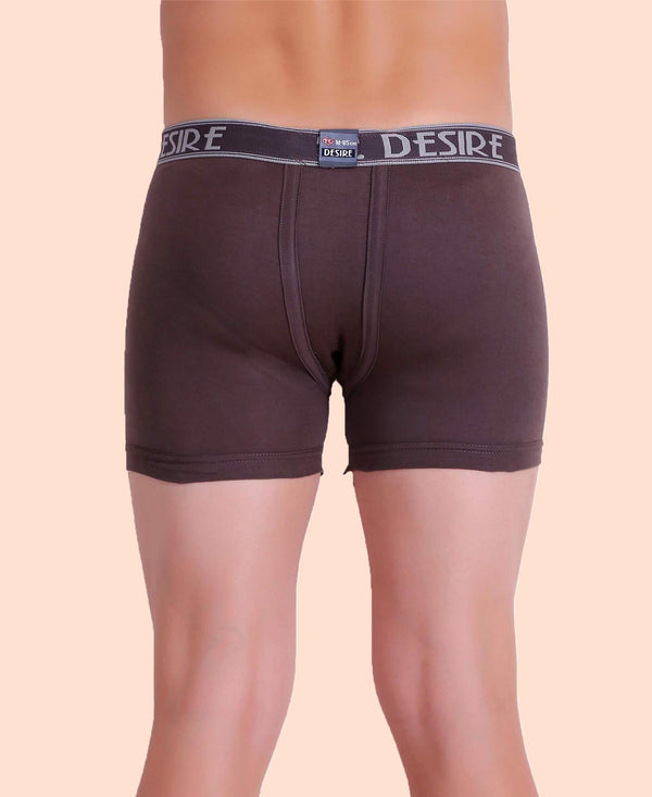T.T. Men Desire Fine Long Trunk Pack Of 2 (Blue - Brown)