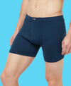 T.T. Mens Jazz Fine Long Inner Elastic TrunkPack Of 2 Blue-Brown