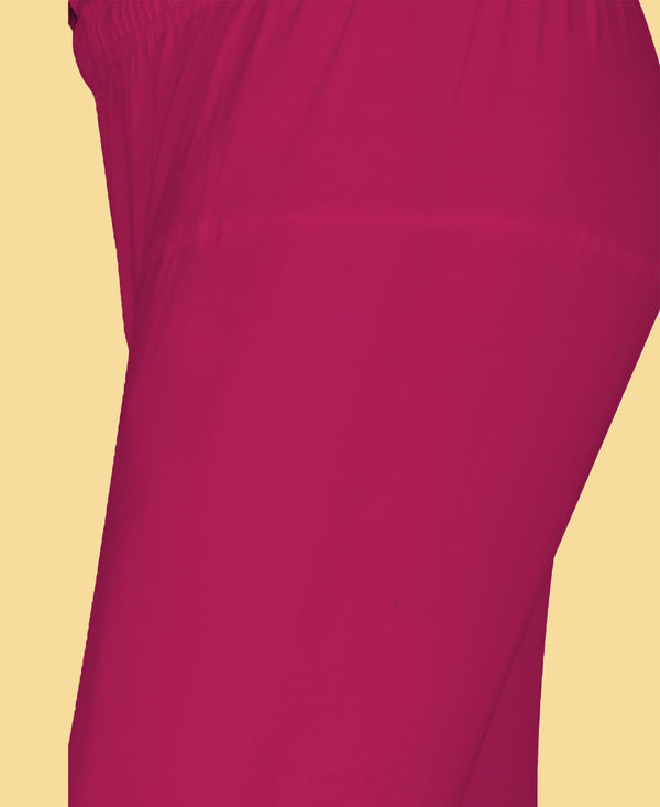 T.T. Women Solid Chudidar Cotton Lycra Cool Leggings -Magenta