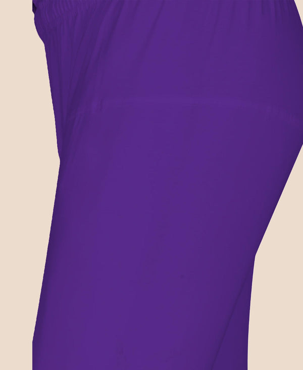 T.T. Women Solid Chudidar Cotton Lycra Cool Leggings -Brinjal