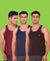 T.T. Men Regular Solid Pack Of 3 Dyed Vest Assorted
